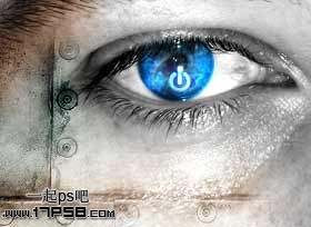 Photoshop打造发光的蓝色数码眼睛