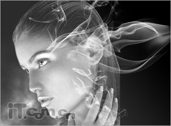 Photoshop制作科幻效果的雾化美女