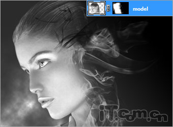 Photoshop制作科幻效果的雾化美女