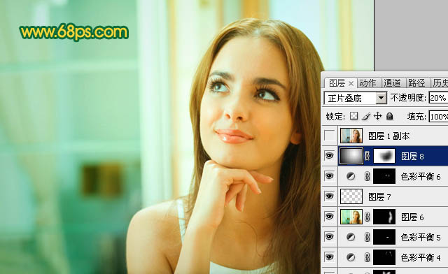 Photoshop调出室内人物照片红润的肤色