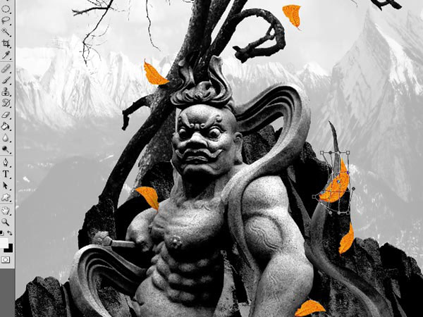 photoshop合成神圣的雕像教程