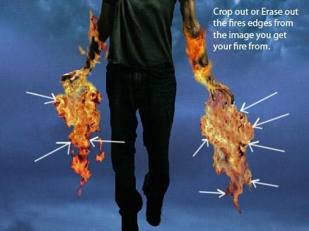 Photoshop合成飞天火焰人教程