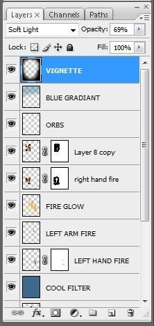 Photoshop合成飞天火焰人教程