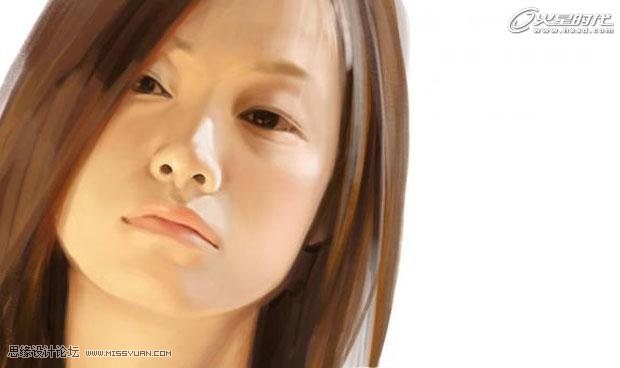 photoshop模拟鼠绘一张女生头像