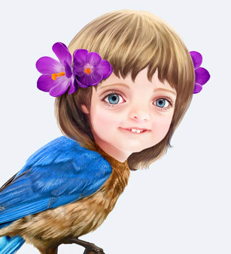 photoshop合成超可爱的奇幻卡通画