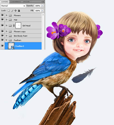 photoshop合成超可爱的奇幻卡通画