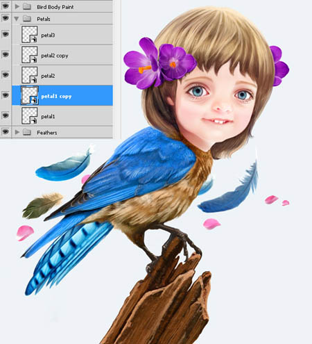 photoshop合成超可爱的奇幻卡通画