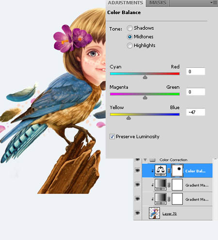 photoshop合成超可爱的奇幻卡通画