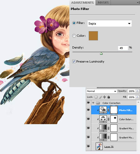 photoshop合成超可爱的奇幻卡通画