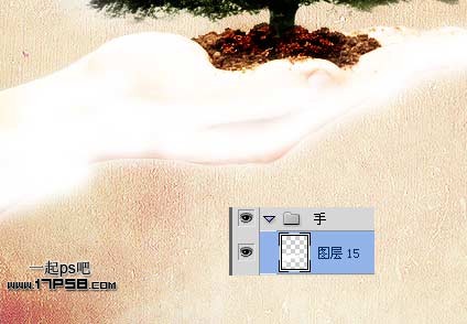 Photoshop合成手上的捧着的大树效果