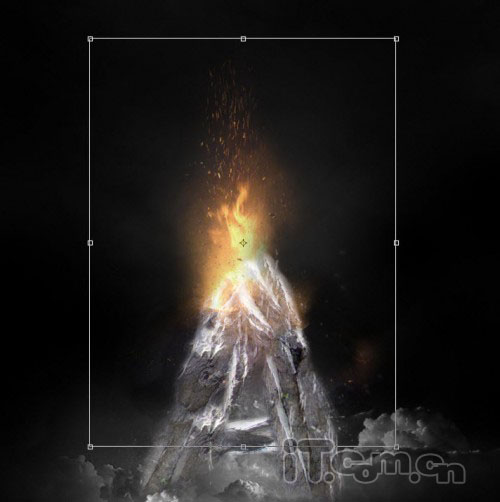 photoshop合成非常震撼的火山喷发字