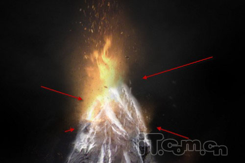 photoshop合成非常震撼的火山喷发字