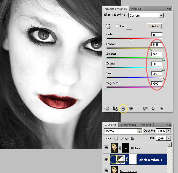 Photoshop快速打造哥特风格人像图片