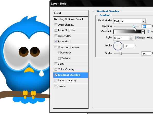 Photoshop打造Twitter可爱蓝色小鸟图标