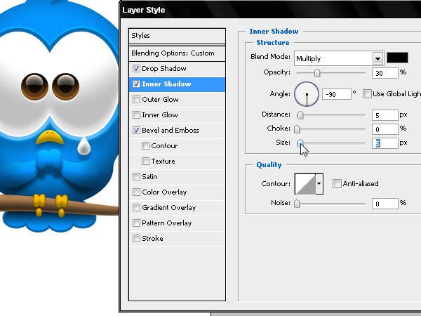 Photoshop打造Twitter可爱蓝色小鸟图标