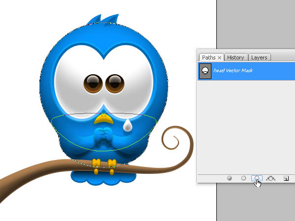 Photoshop打造Twitter可爱蓝色小鸟图标