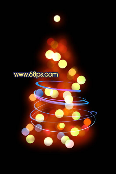 Photoshop打造斑斓的光影圣诞树
