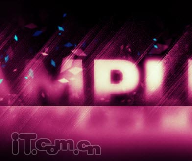 Photoshop打造漂亮的紫色潮流光感字