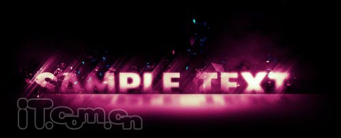 Photoshop打造漂亮的紫色潮流光感字