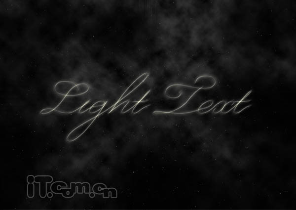 Photoshop制作漂亮的连写金色发光字