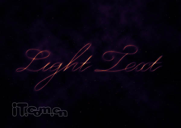 Photoshop制作漂亮的连写金色发光字