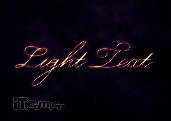 Photoshop制作漂亮的连写金色发光字