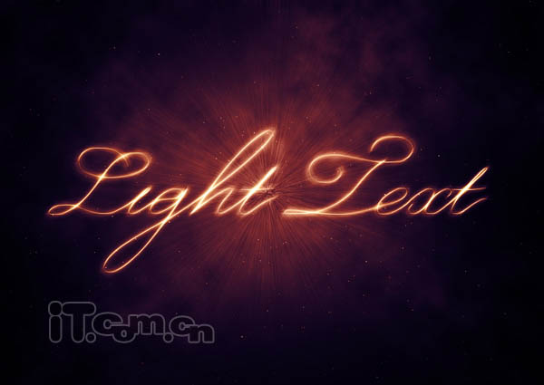 Photoshop制作漂亮的连写金色发光字