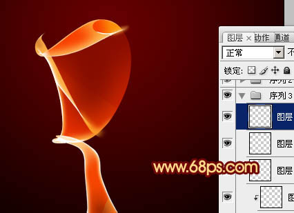 Photoshop打造飘逸漂亮的红色烟雾