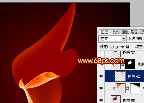 Photoshop打造飘逸漂亮的红色烟雾