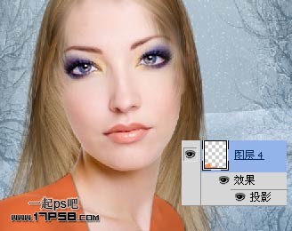 Photoshop制作梦幻的蓝色仿手绘美女