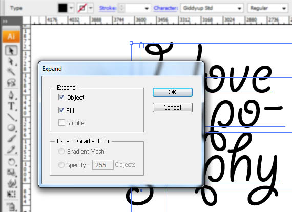 AI与photoshop结合制作精美的螺纹连写字