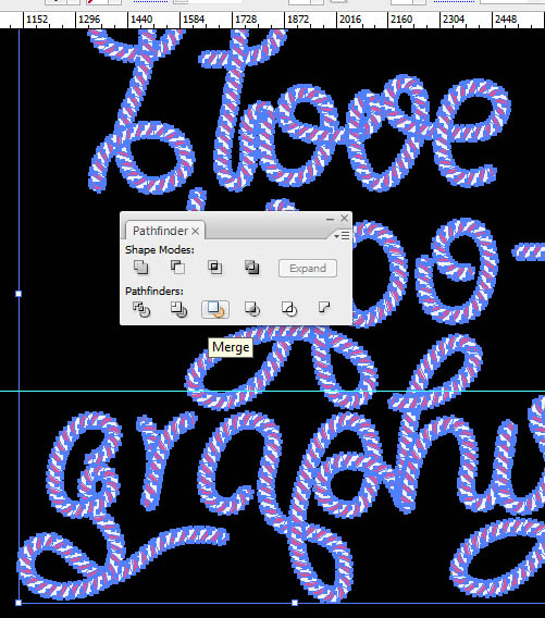 AI与photoshop结合制作精美的螺纹连写字