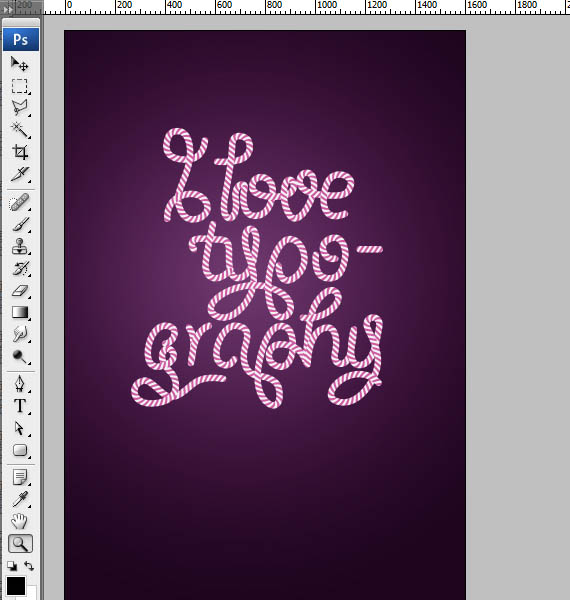AI与photoshop结合制作精美的螺纹连写字