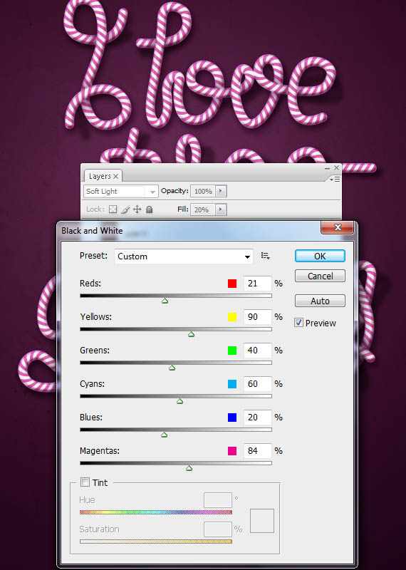 AI与photoshop结合制作精美的螺纹连写字
