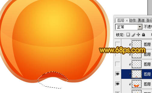 Photoshop打造简单的红色水晶苹果