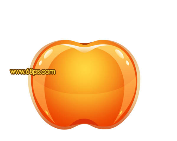 Photoshop打造简单的红色水晶苹果