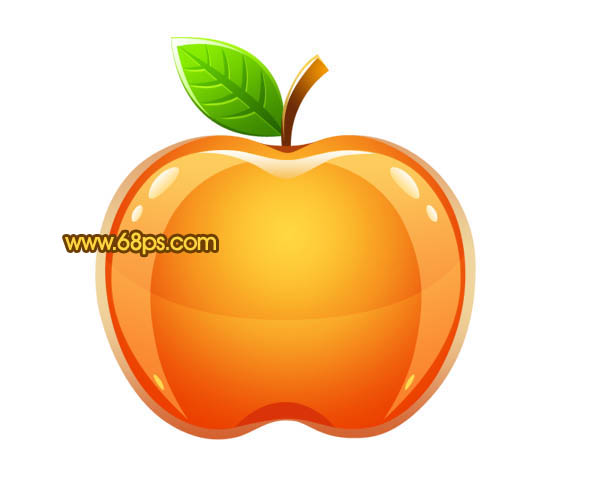Photoshop打造简单的红色水晶苹果