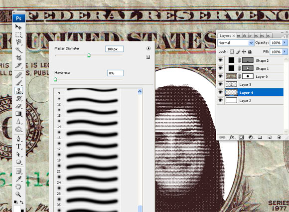 Photoshop���Լ���ͷ��ӡ����Ʊ�ϵĽ̳�