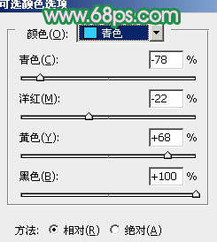 Photoshop将外景人物图片调成柔美的绿紫色