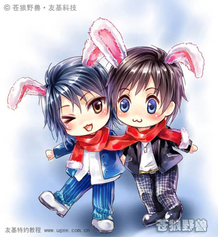 photoshop与PT结合鼠绘漂亮的新年插画