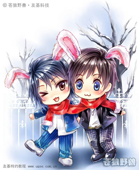 photoshop与PT结合鼠绘漂亮的新年插画