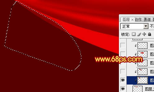 Photoshop下打造逼真的红色帷幕