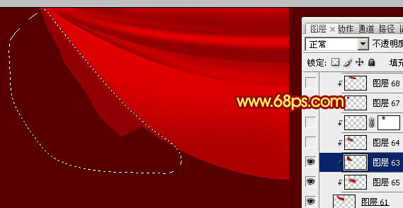 Photoshop下打造逼真的红色帷幕