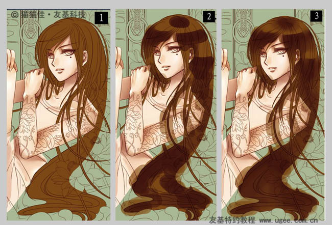 photoshop鼠绘非常唯美的古典插画刺青