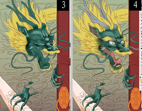 photoshop鼠绘非常唯美的古典插画刺青