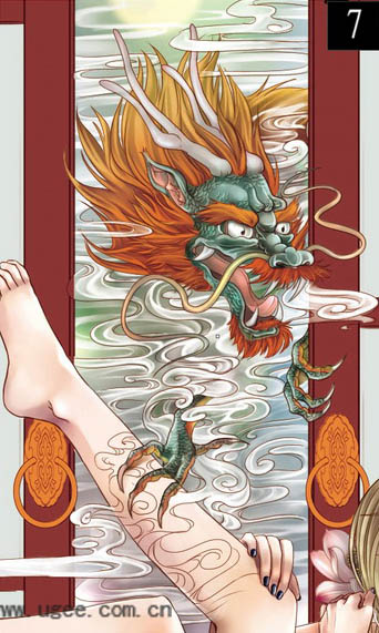 photoshop鼠绘非常唯美的古典插画刺青