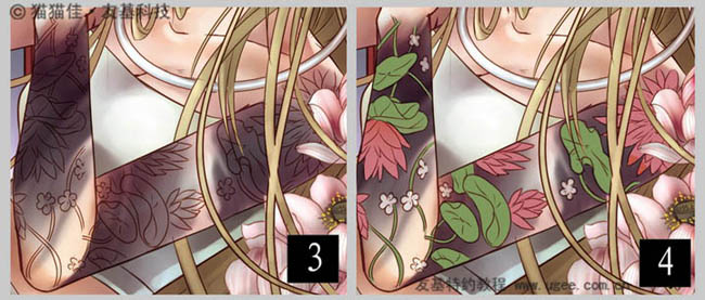 photoshop鼠绘非常唯美的古典插画刺青