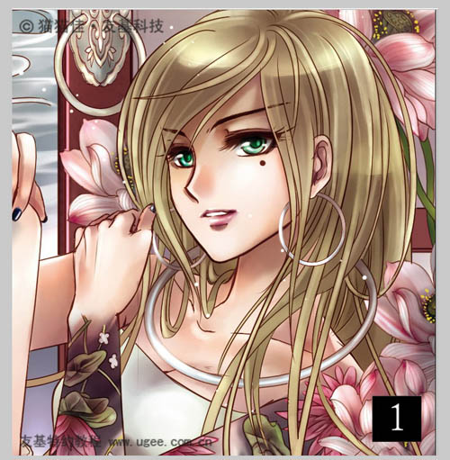 photoshop鼠绘非常唯美的古典插画刺青