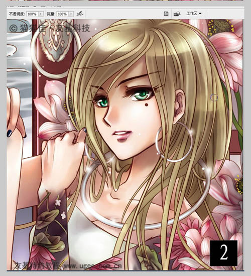 photoshop鼠绘非常唯美的古典插画刺青