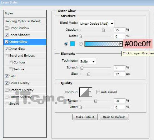 Photoshop打造表面发蓝光的金属字